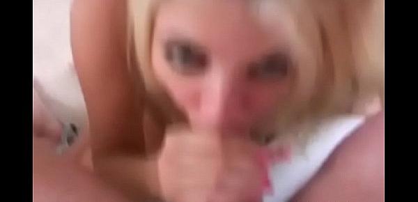  Blonde Neighbor Gives A Great Blowjob